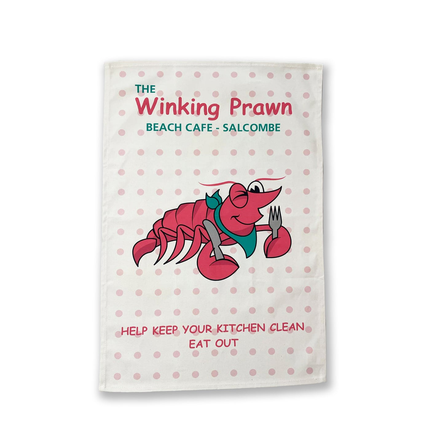 Winking Prawn Tea Towel